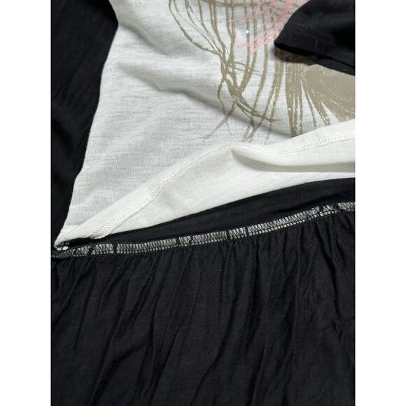 Cocomo‎ Top Womens Large Black Mock Layer Tunic Office Work Travel Artsy Modest - Picture 9 of 12